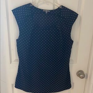GAP Polka Dot Sleeveless Top - navy blue and white